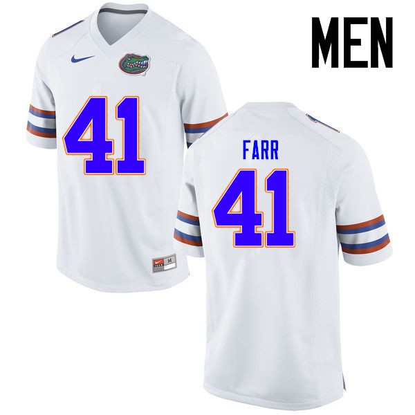 Florida Gators Men #41 Ryan Farr College Football Jersey White